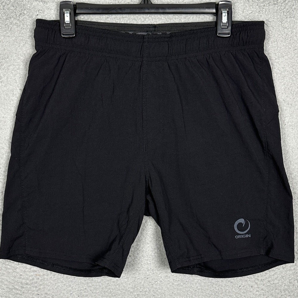 Origin Shorts Men Large Black Active Training Performance Athletic Stretch Waist